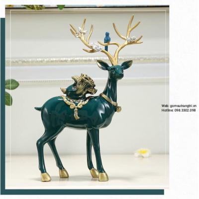 TƯỢNG HƯƠU TÀI LỘC KÈM BÌNH HOA